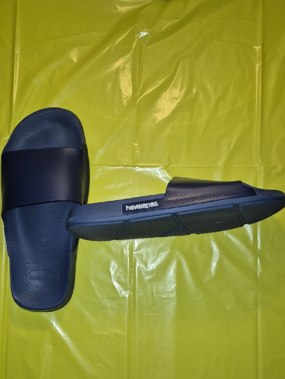 Unisex Havaianas Navy Blue Slide Sandals Size M 9/10 W 11/12